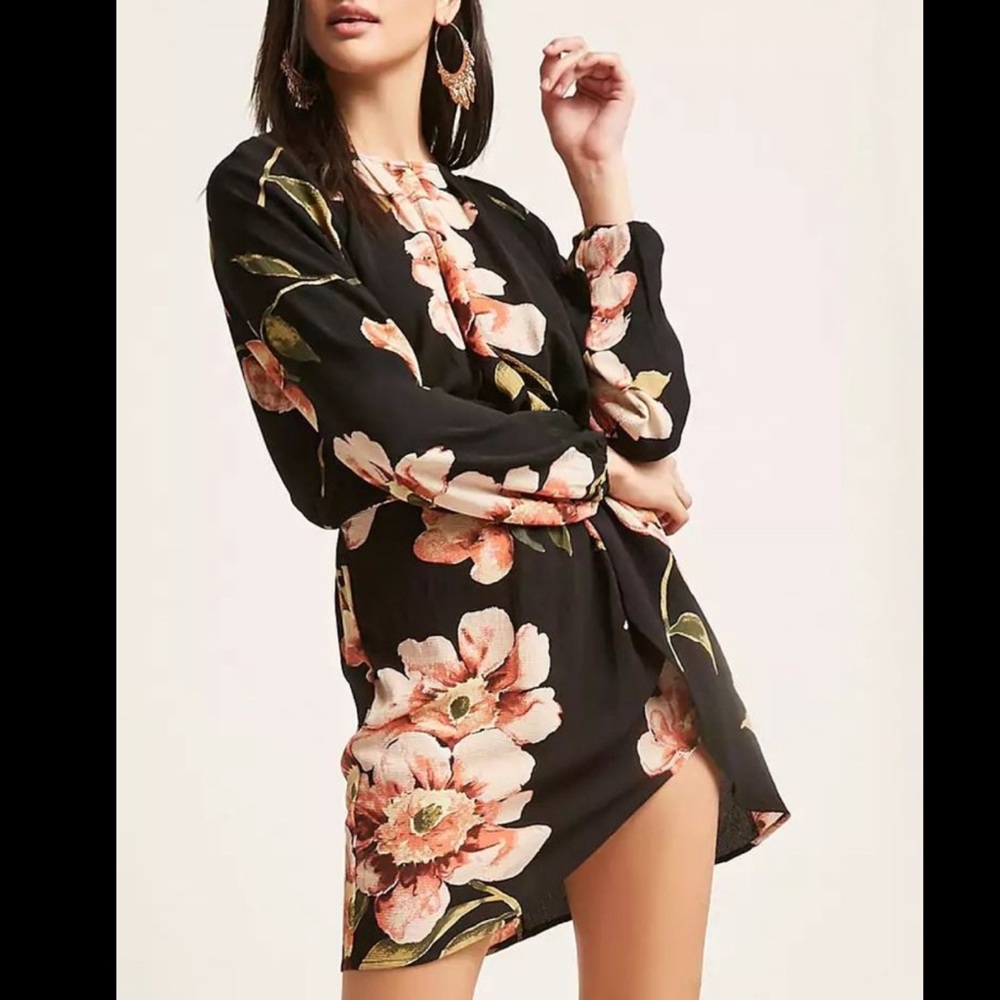 Reverse Floral Cutout dress